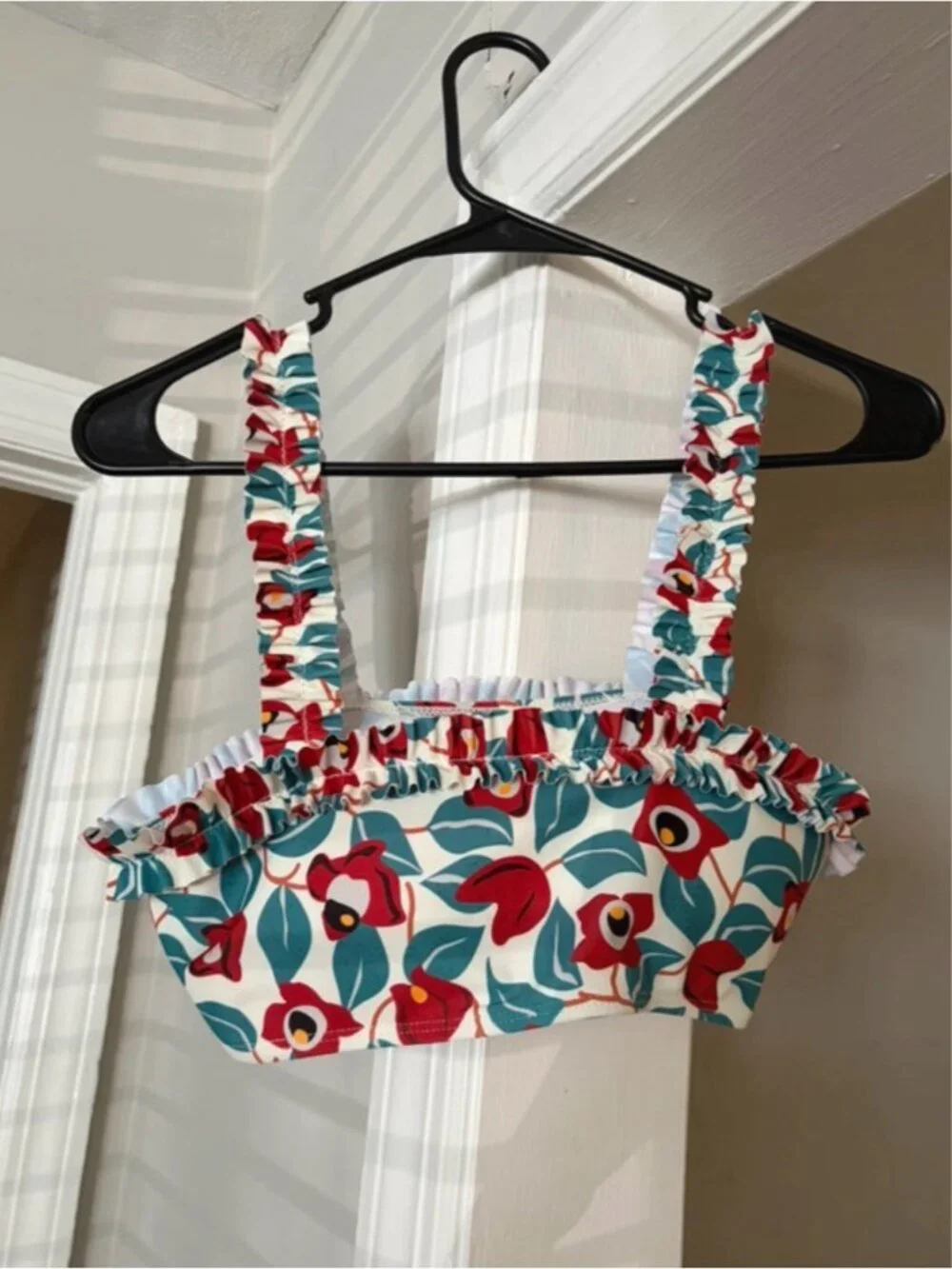 Floral Ruffle Bikini Set Size Medium